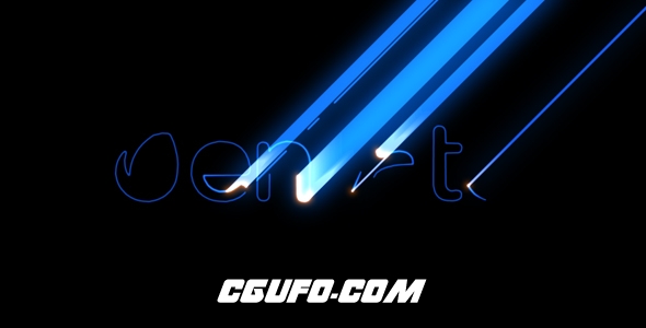 6321霓虹灯文字描边动画AE模版,Minimal Laser – Hi-Tech Logo Reveal