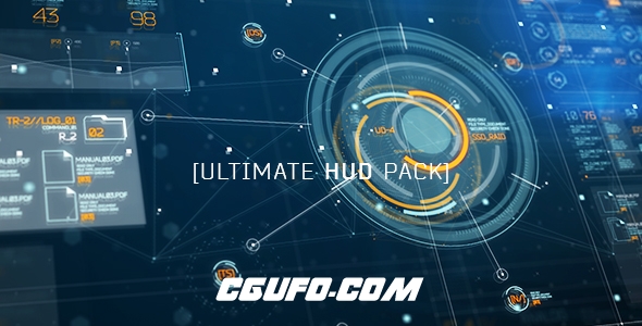 6922高科技HUD界面元素动画AE模版,Ultimate HUD Pack