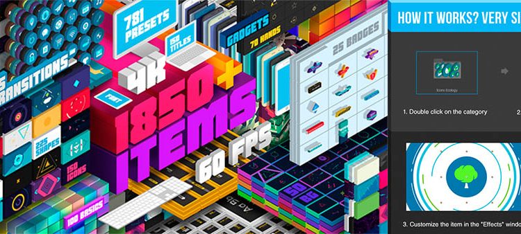 7144超大超多创意元素素材包MG动画AE模版V2破解版,Big Pack of Elements (New Update)