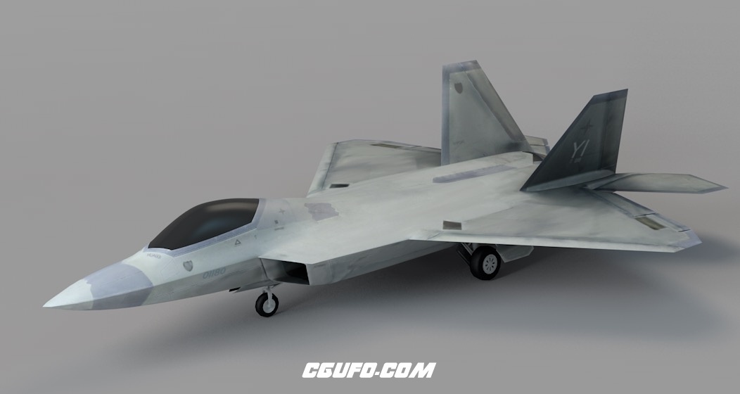 战斗机模型 美国f22猛禽战机c4d模型 lockheed martin f-22 raptor