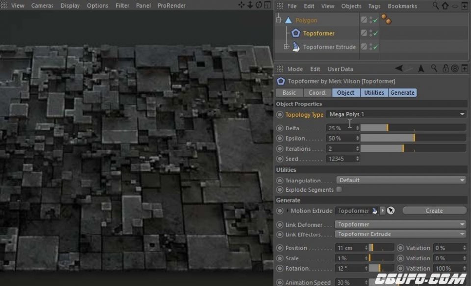 C4D面片控制插件 Topoformer 0.50 - CGUFO